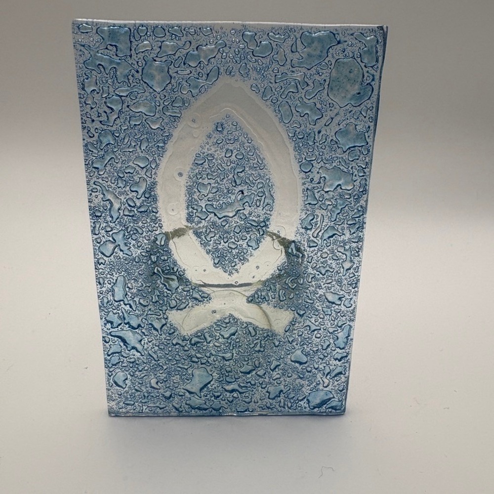 Vtg Christian Traditional Ichthys "Jesus Fish" Glass Tea Light Candle‎ Holder